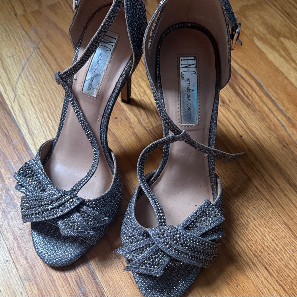 INC International Concepts Glittering Black Heels